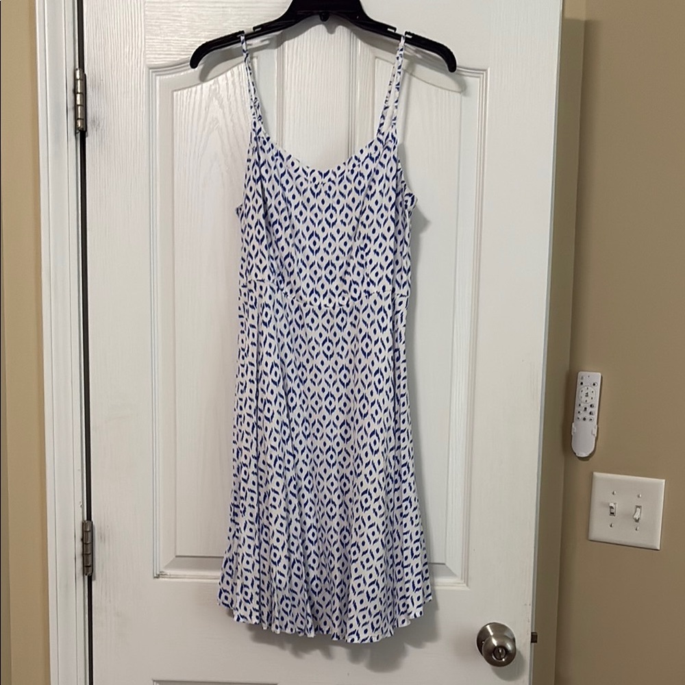 Old Navy Blue and White Sleeveless Sundress